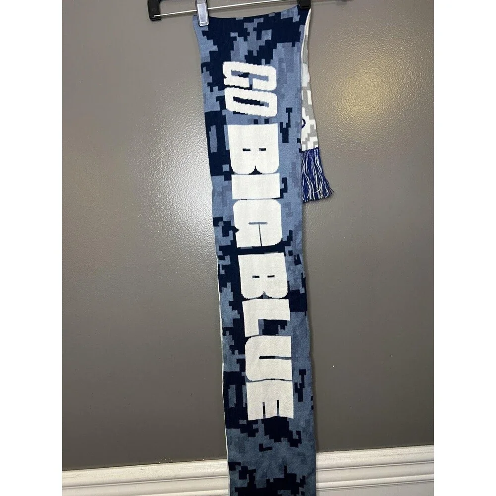 New York Giants Scarf Mens One Size Blue Gray NFL Football Camo Knit Ford